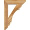 Ekena Millwork Olympic Slat Rough Sawn Bracket w/ Offset Brace, Western Red Cedar, 6"W x 22"D x 30"H BKT0604X22X30OLY06RWR - alternate 3